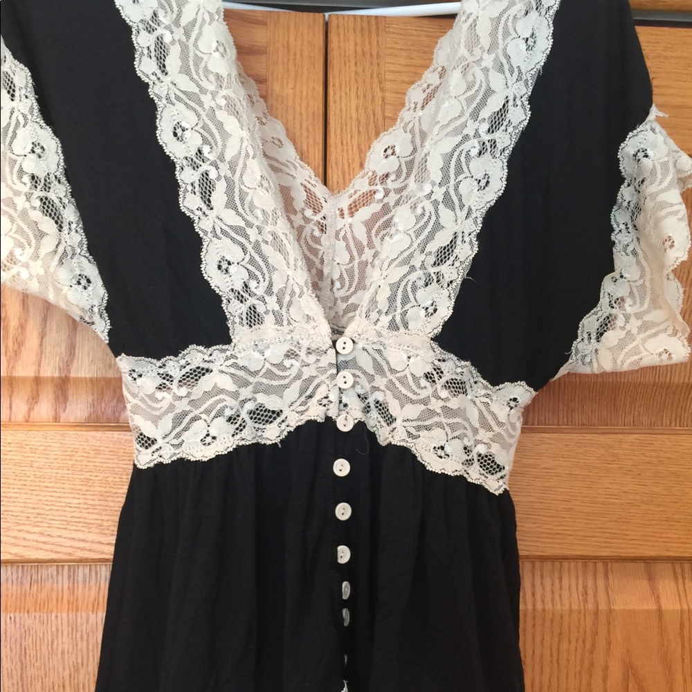 Black lace top